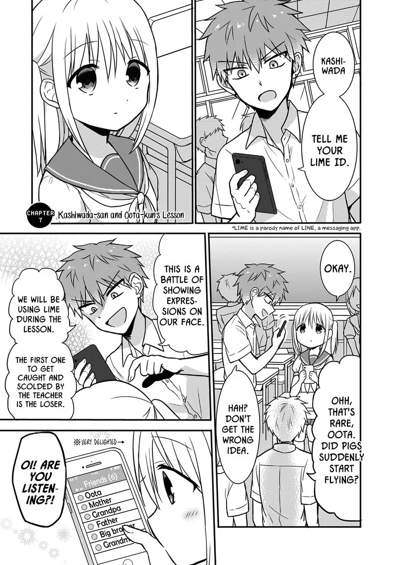 Kao ni denai Kashiwada-san to Kao ni deru Ota-kun Chapter 7 page 1