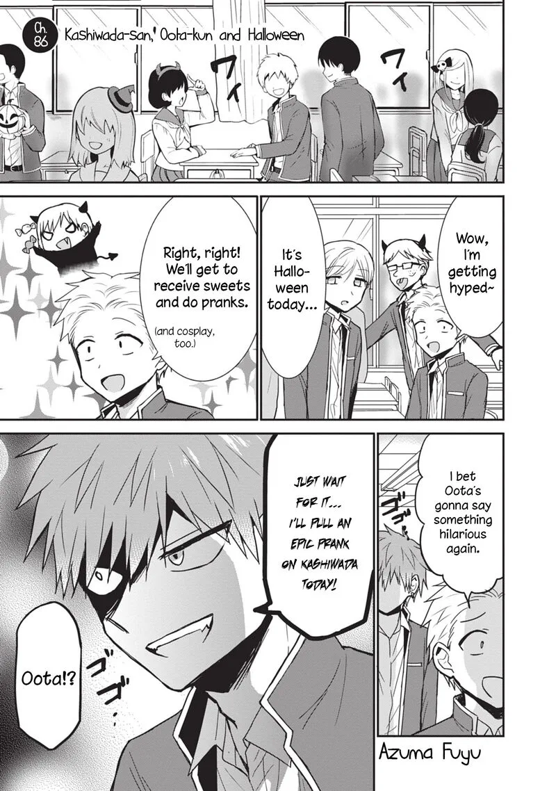 Kao ni denai Kashiwada-san to Kao ni deru Ota-kun Chapter 86 page 1