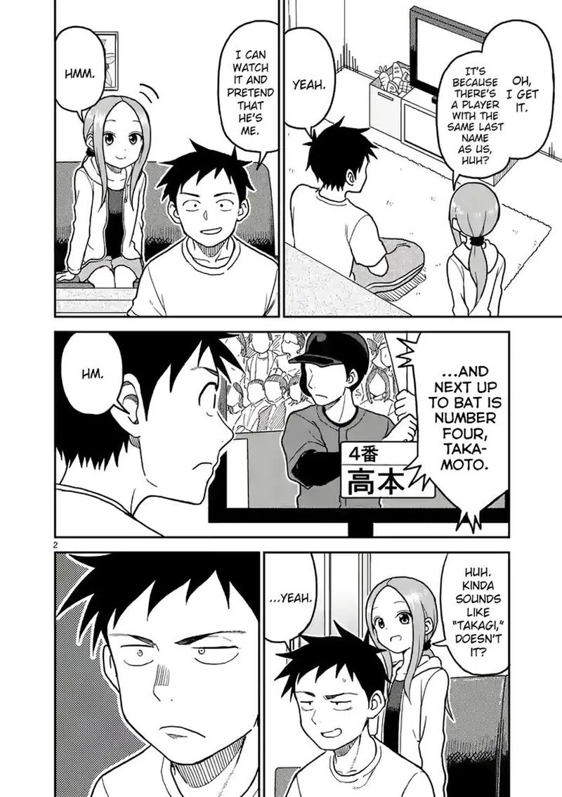 Karakai Jouzu no (Moto) Takagi-san Chapter 109 page 2
