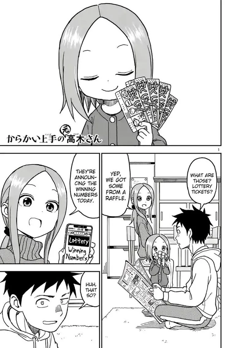 Karakai Jouzu no (Moto) Takagi-san Chapter 119 page 1