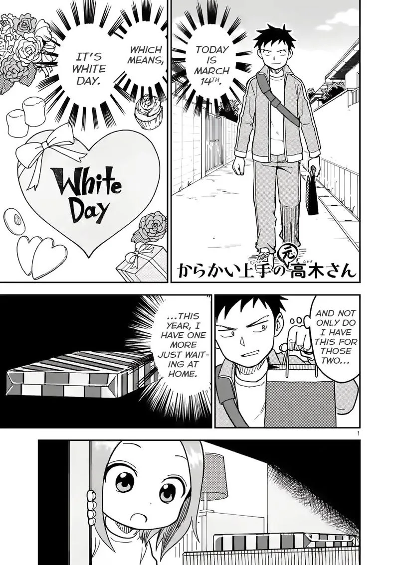 Karakai Jouzu no (Moto) Takagi-san Chapter 127 page 1