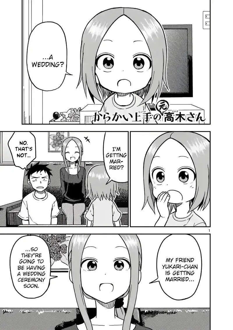 Karakai Jouzu no (Moto) Takagi-san Chapter 139 page 1