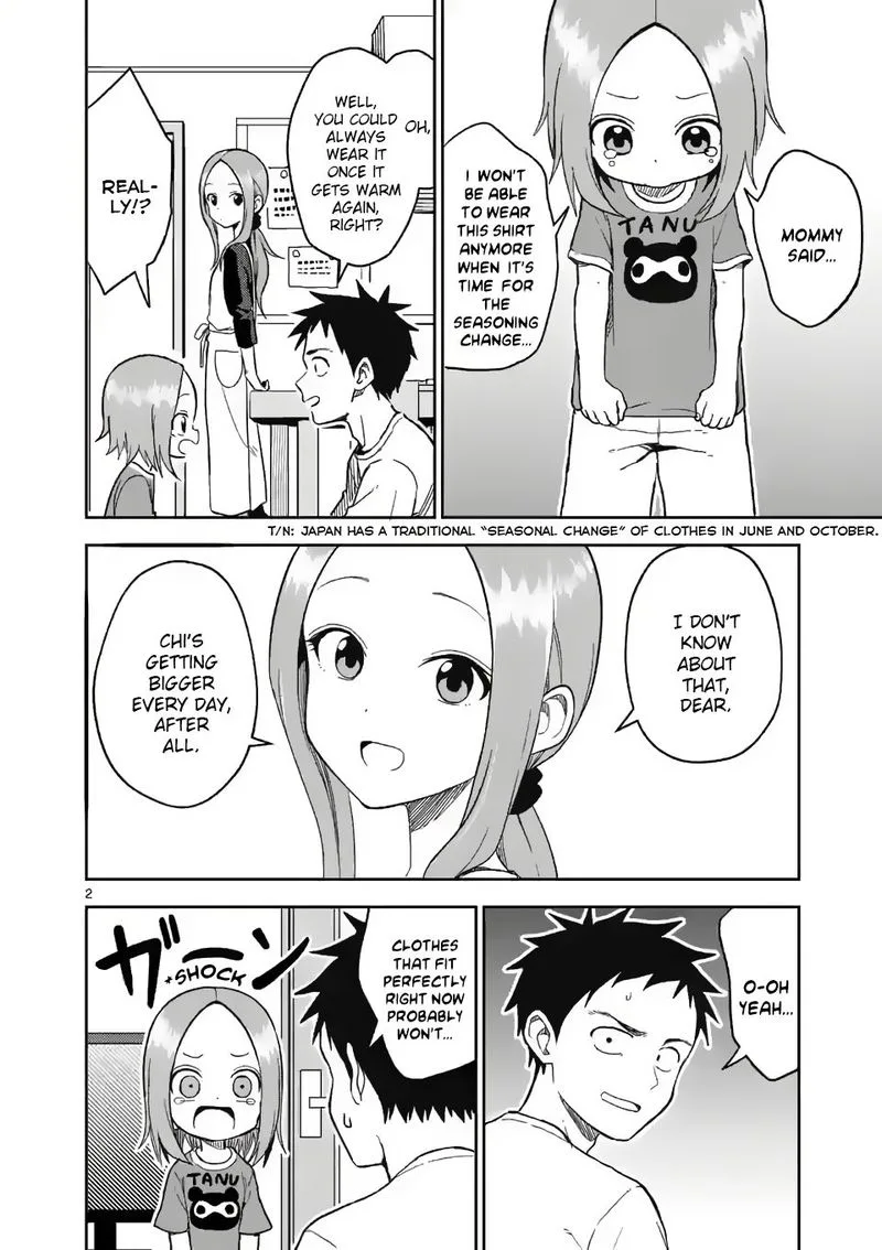 Karakai Jouzu no (Moto) Takagi-san Chapter 156 page 2
