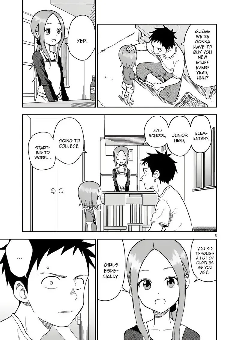 Karakai Jouzu no (Moto) Takagi-san Chapter 156 page 5