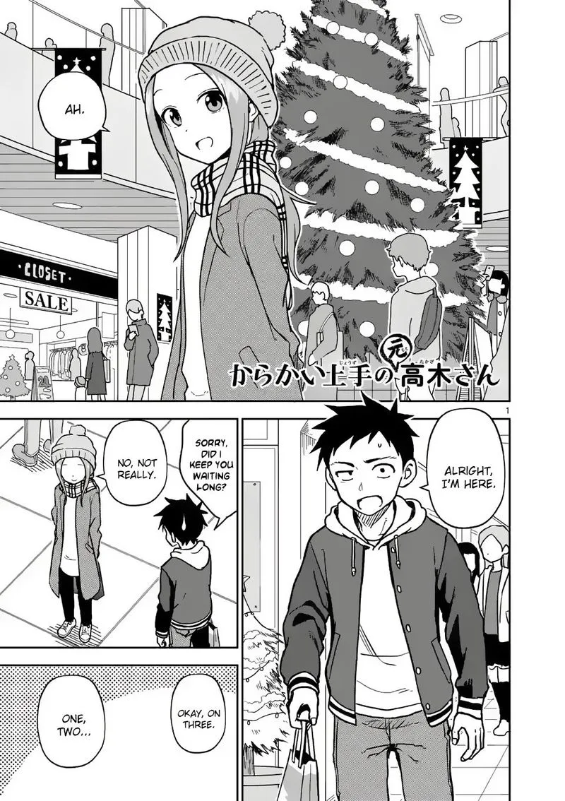 Karakai Jouzu no (Moto) Takagi-san Chapter 166 page 1