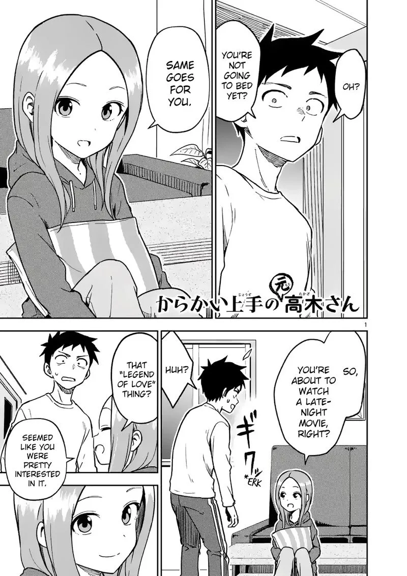 Karakai Jouzu no (Moto) Takagi-san Chapter 181 page 1