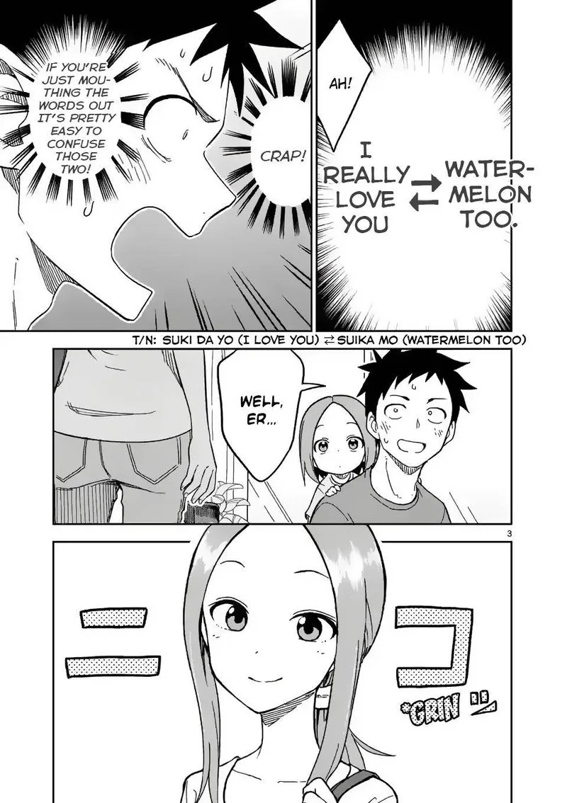 Karakai Jouzu no (Moto) Takagi-san Chapter 189 page 3