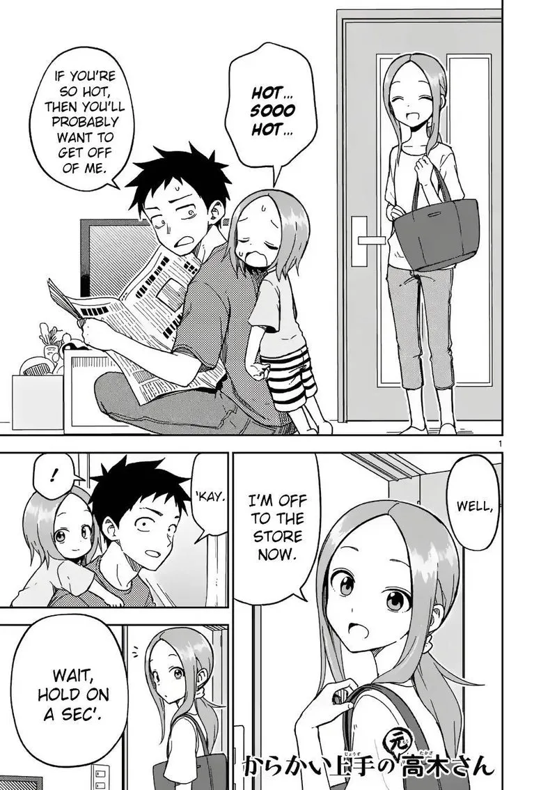 Karakai Jouzu no (Moto) Takagi-san Chapter 189 page 1