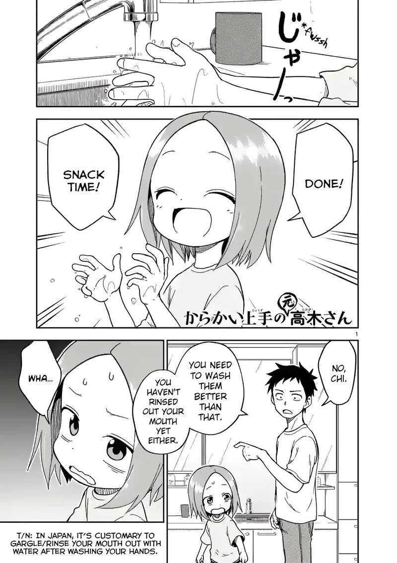 Karakai Jouzu no (Moto) Takagi-san Chapter 197 page 1