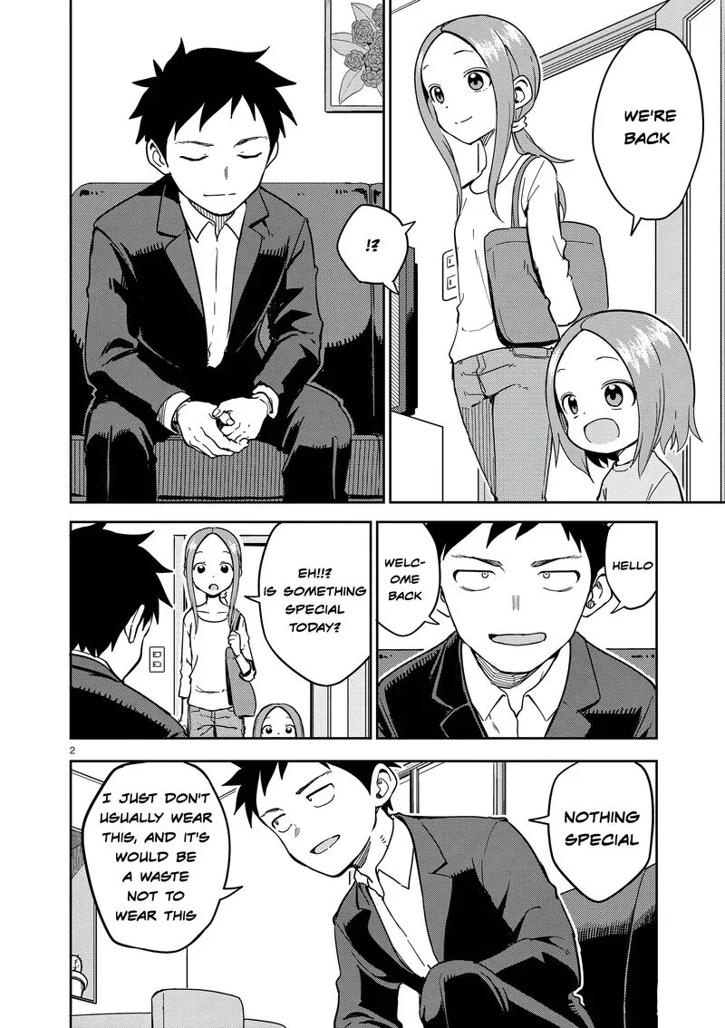Karakai Jouzu no (Moto) Takagi-san Chapter 225 page 2