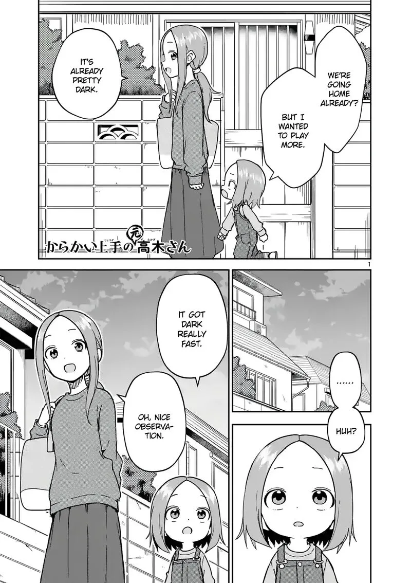 Karakai Jouzu no (Moto) Takagi-san Chapter 249 page 1