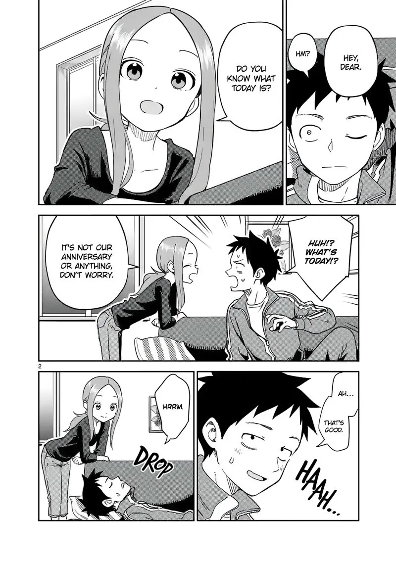 Karakai Jouzu no (Moto) Takagi-san Chapter 254 page 2