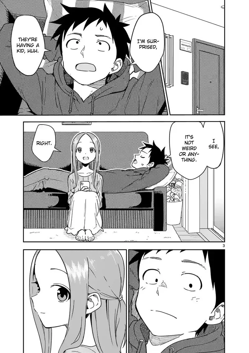 Karakai Jouzu no (Moto) Takagi-san Chapter 285 page 3