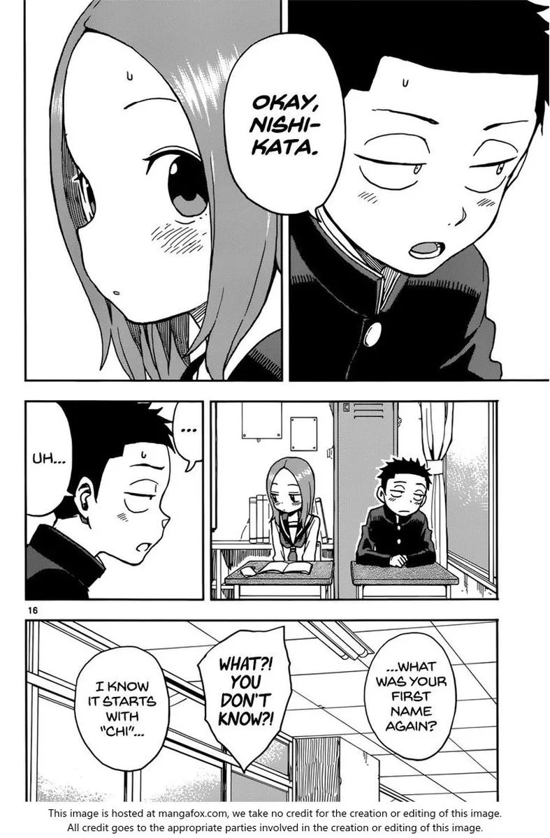 Karakai Jouzu no (Moto) Takagi-san Chapter 73 page 16