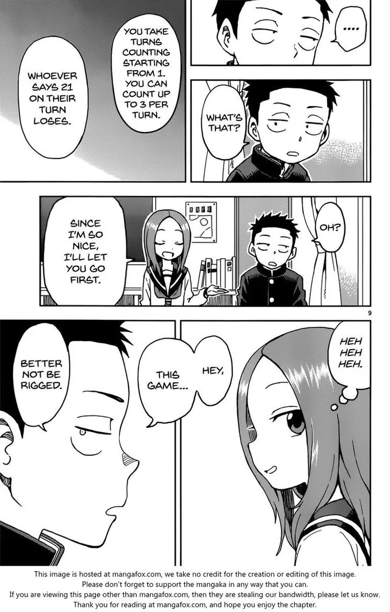 Karakai Jouzu no (Moto) Takagi-san Chapter 73 page 9