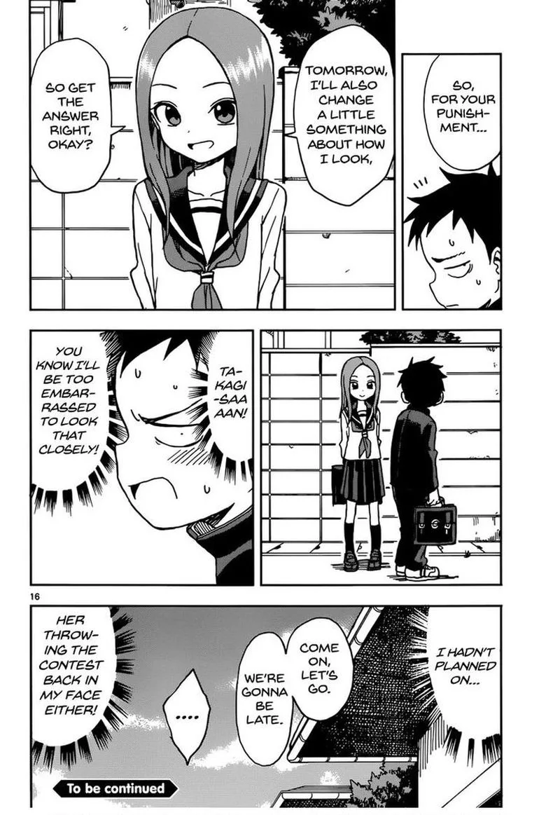 Karakai Jouzu no (Moto) Takagi-san Chapter 74 page 16