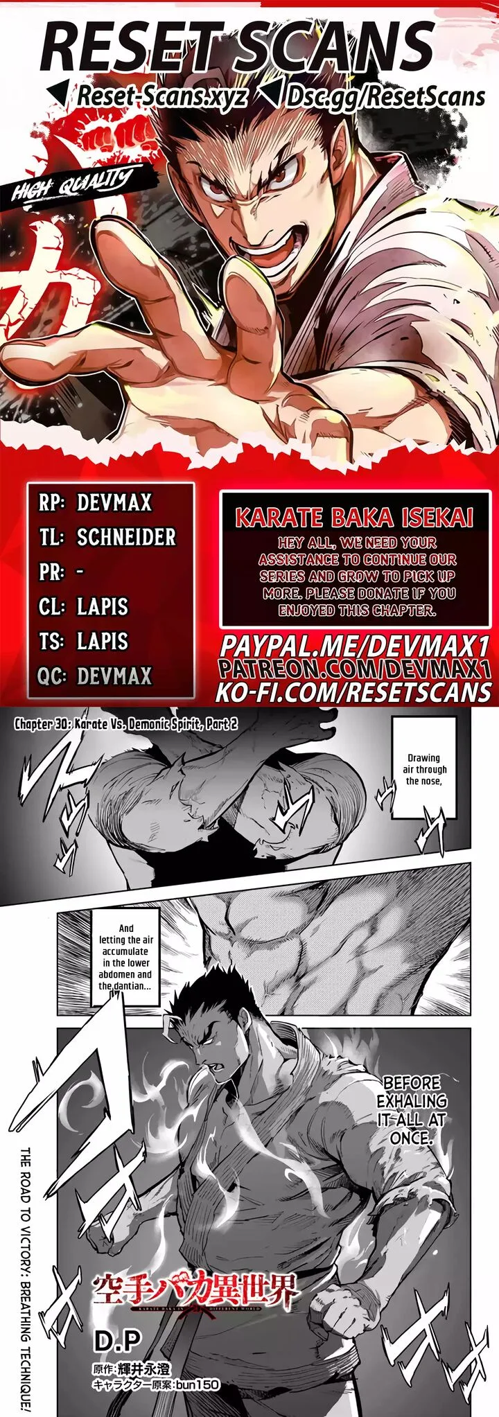 Karate Baka Iseka Chapter 30 page 1