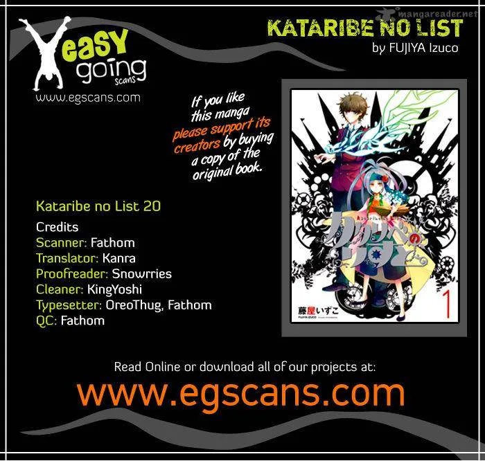 Kataribe no List Chapter 20 page 1