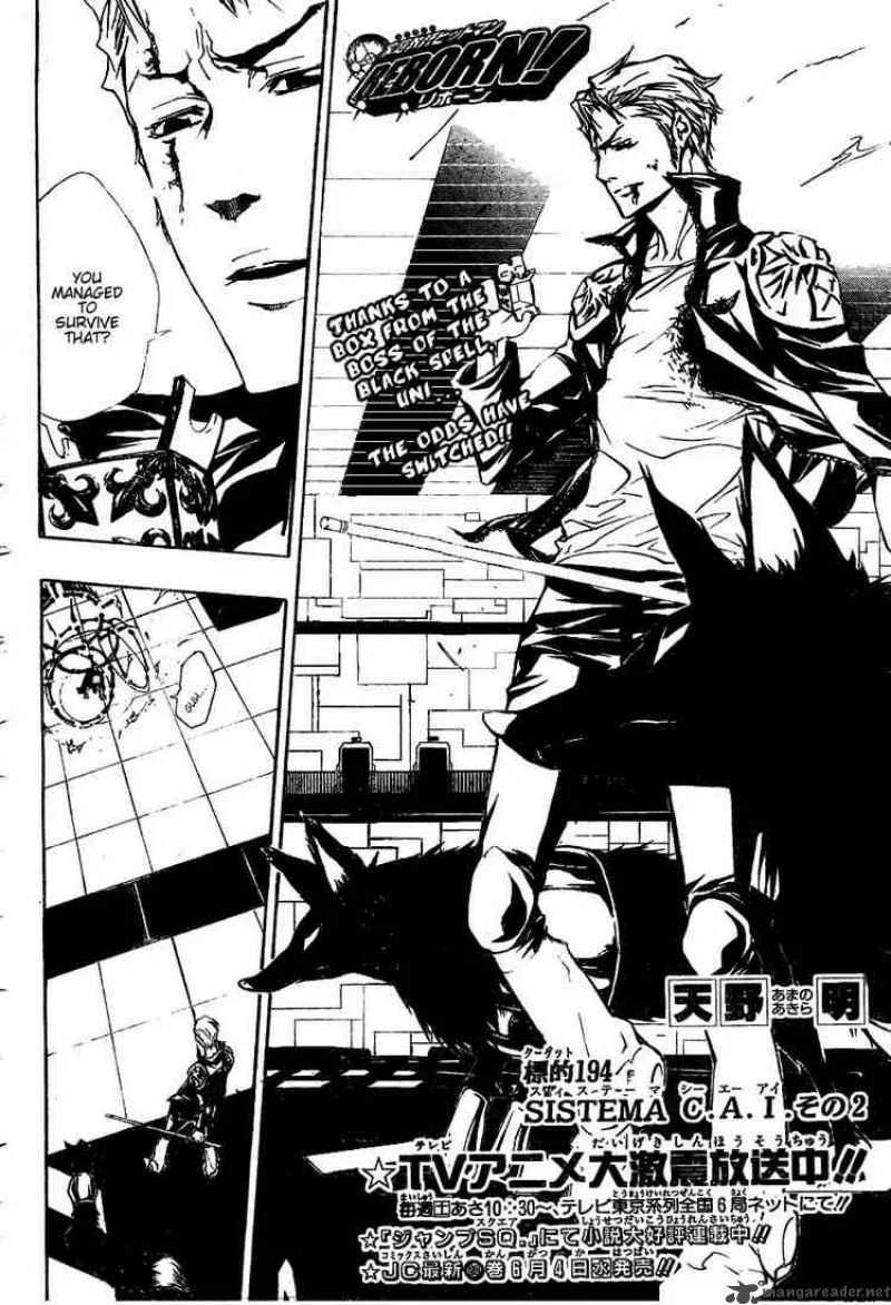 Katekyo Hitman Reborn! Chapter 194 page 2