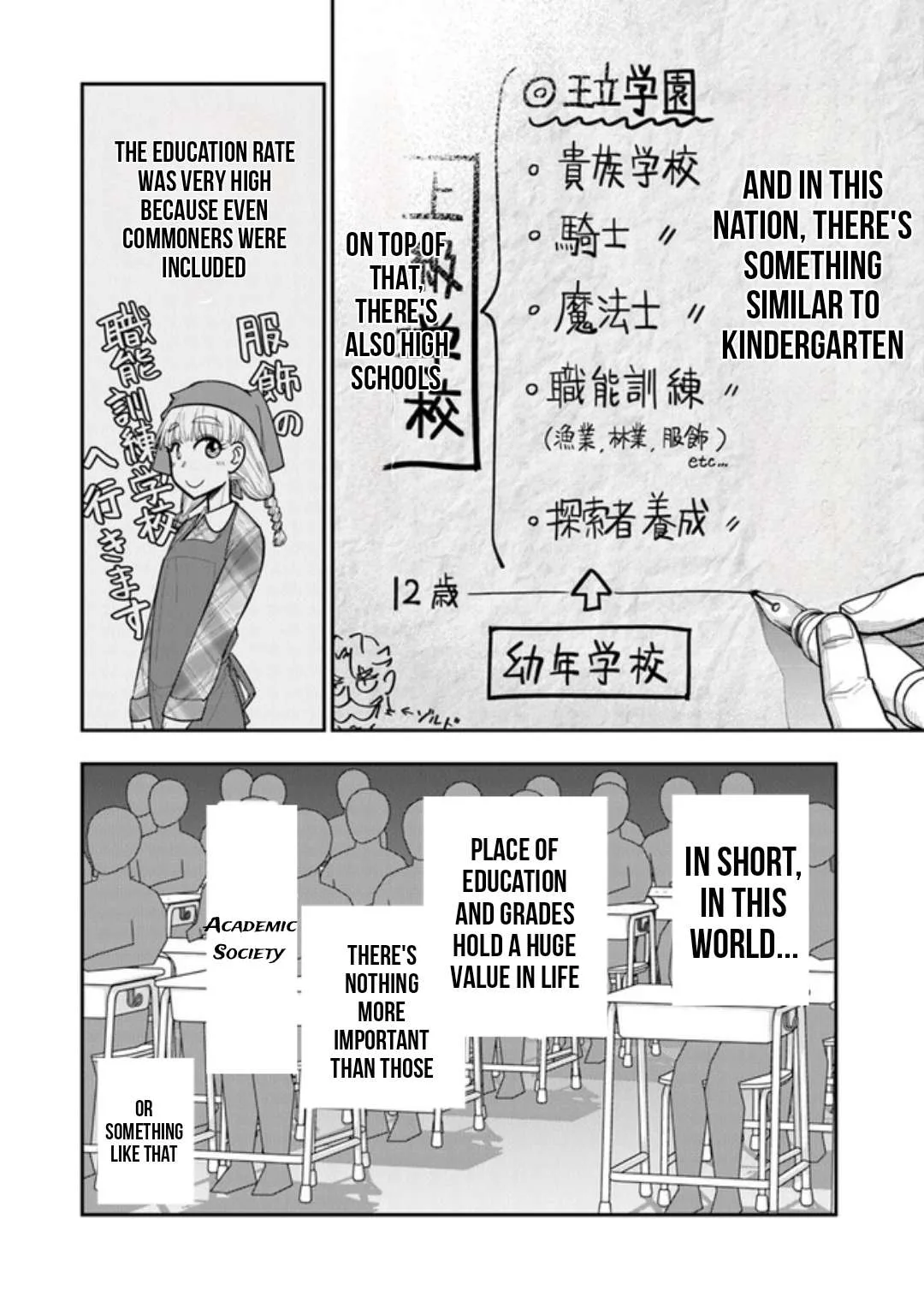 Ken to Mahou to Gakureki Shakai Chapter 1.2 page 8