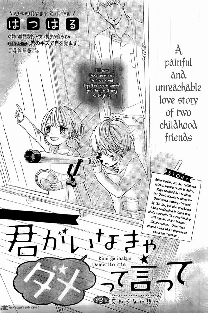 Kimi ga Inakya Dame tte Itte Chapter 3 page 3