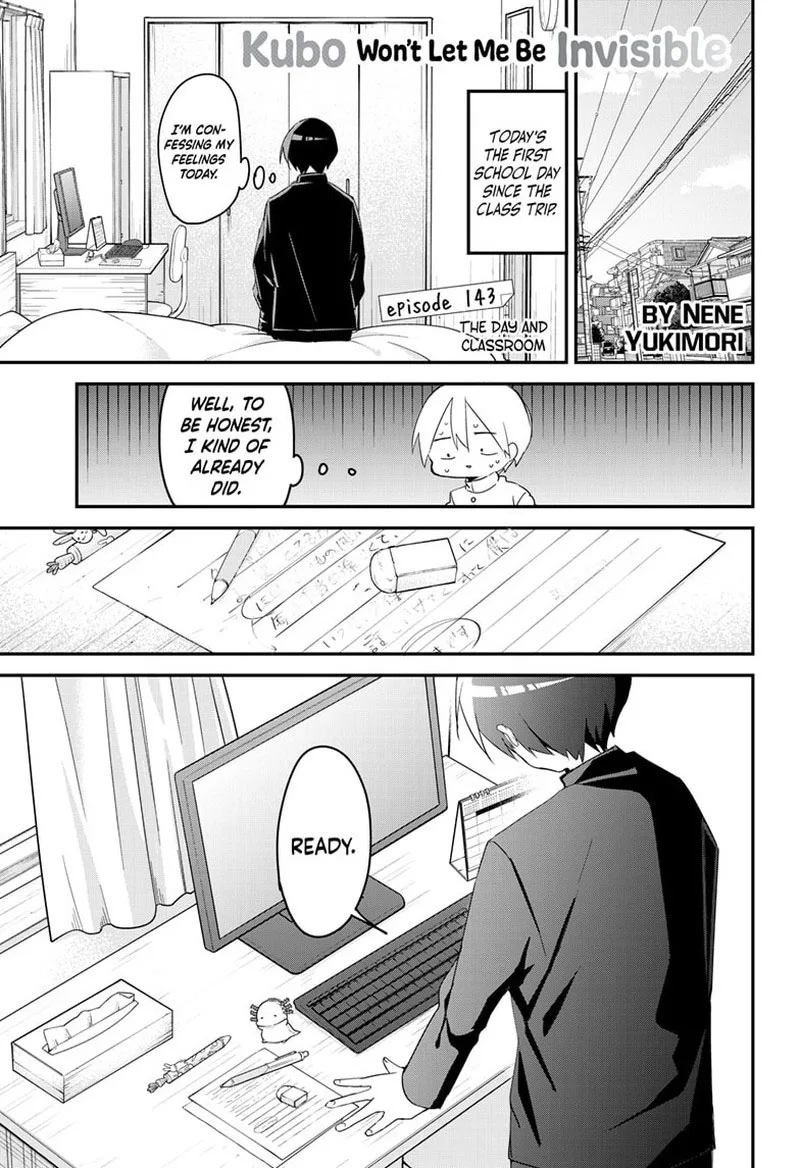 Kubo-san wa Boku (Mobu) wo Yurusanai Chapter 143 page 1