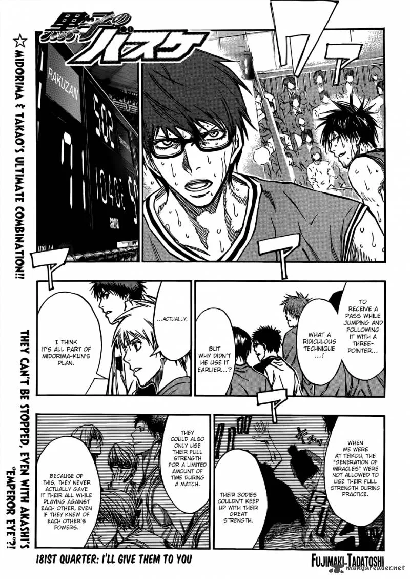 Kuroko no Basket Chapter 181 page 1