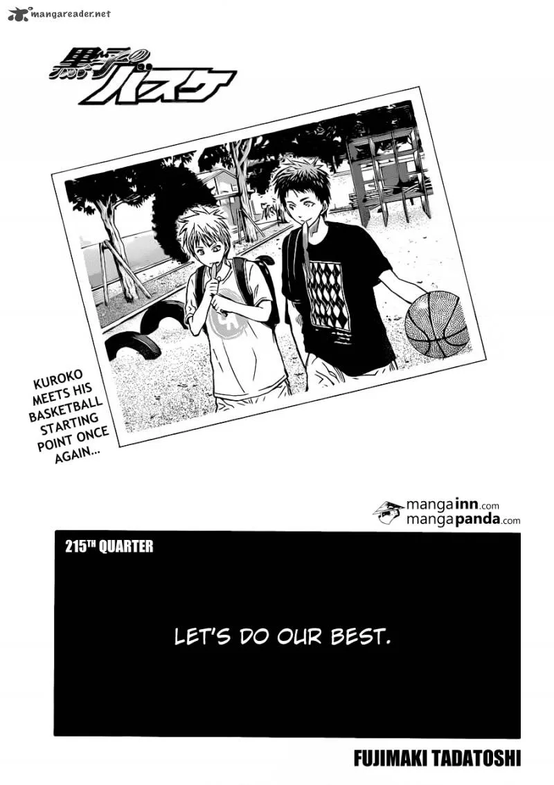 Kuroko no Basket Chapter 215 page 1