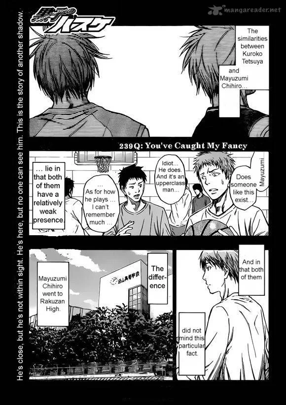 Kuroko no Basket Chapter 239 page 1