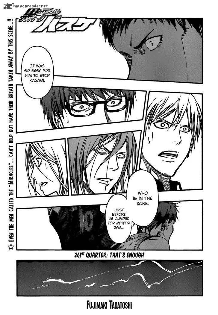 Kuroko no Basket Chapter 261 page 1