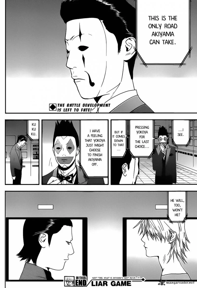 Liar Game Chapter 194 page 18