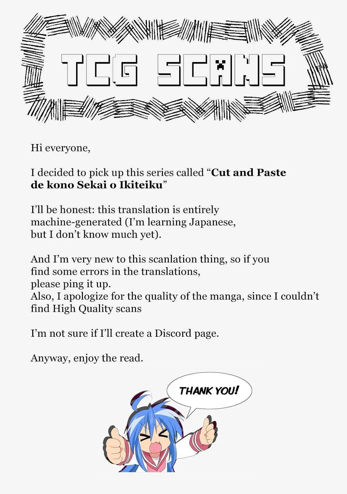 Living In This World With Cut & Paste Chapter 85 page 1