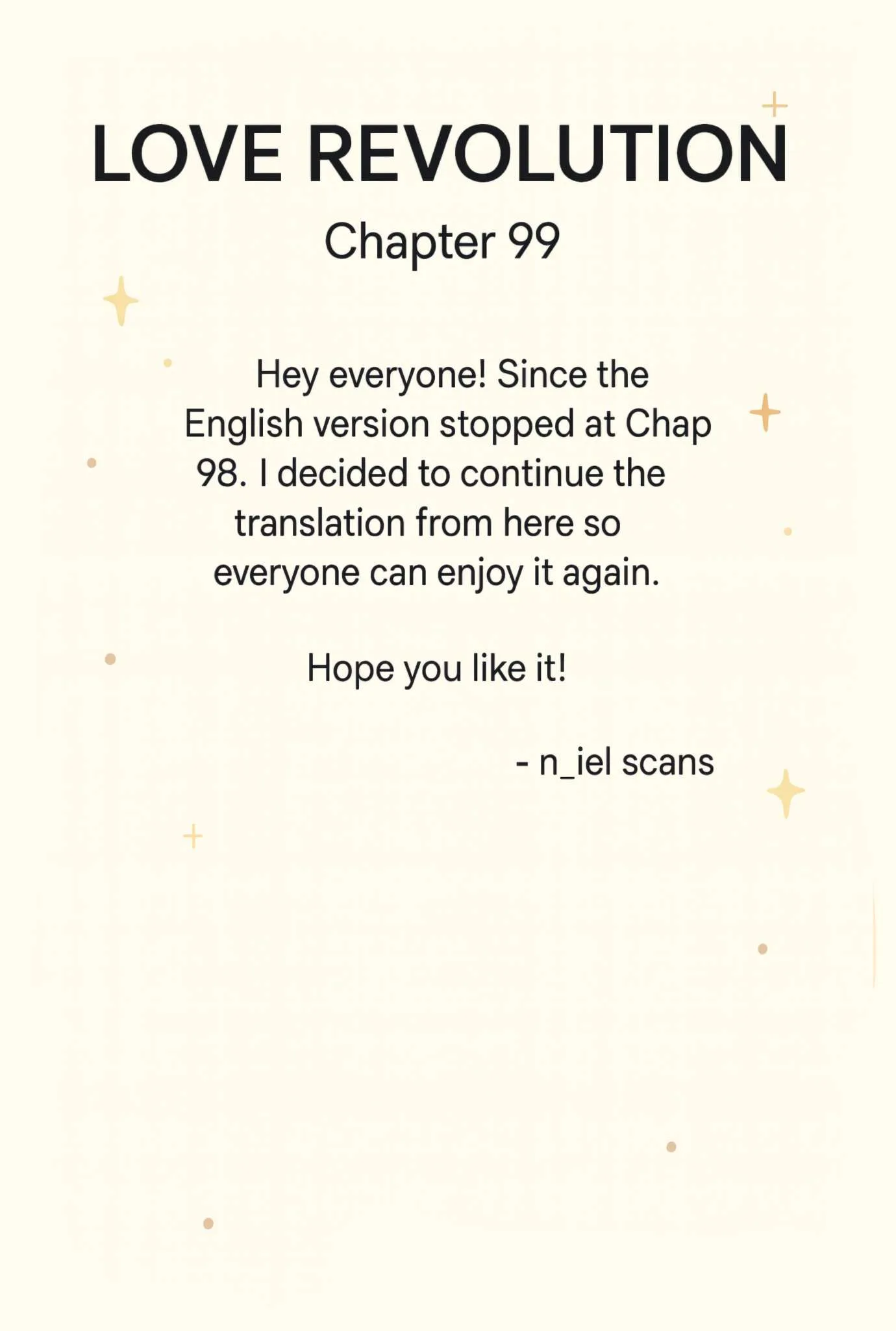 Love Revolution Chapter 99 page 1