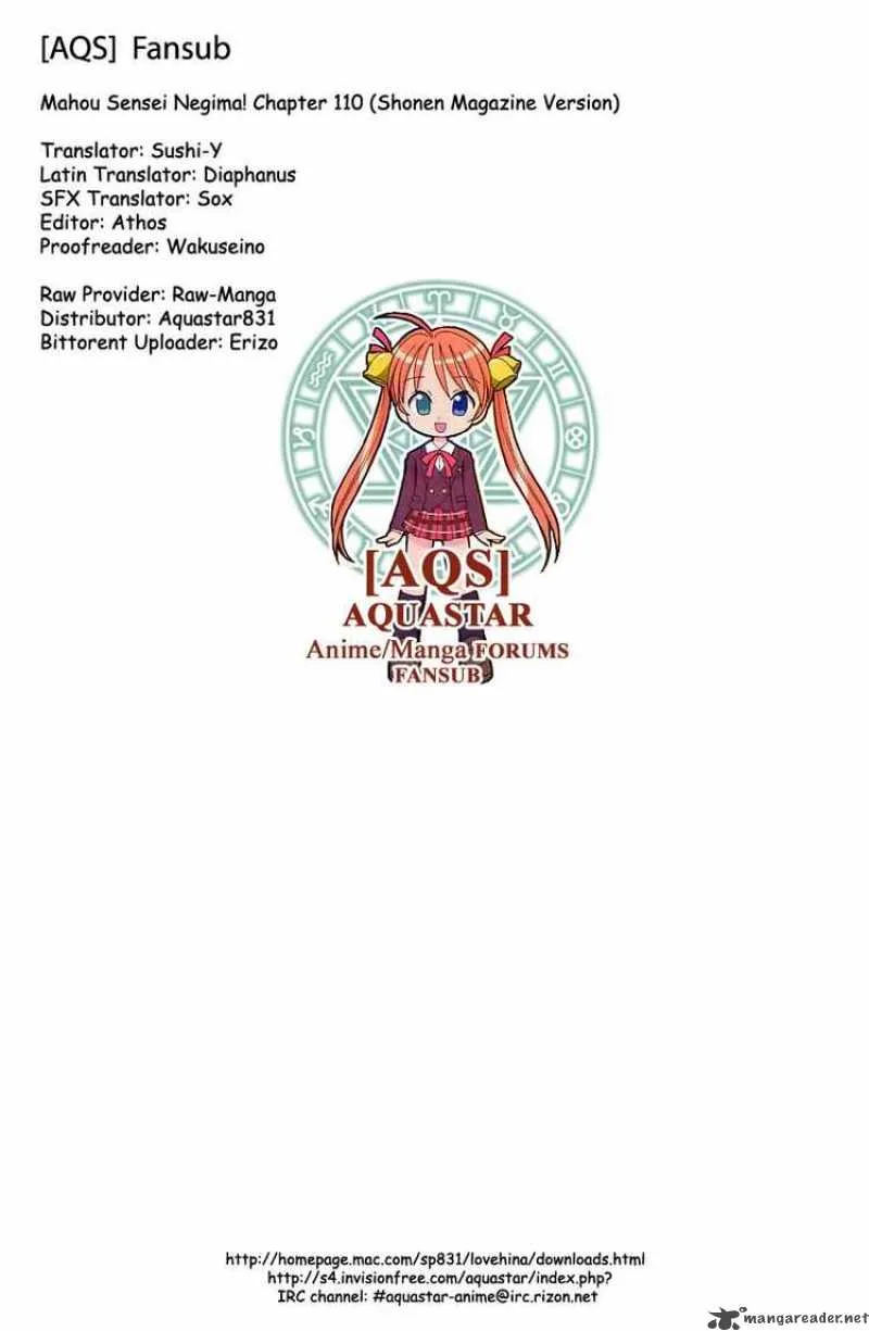 Mahou Sensei Negima! Chapter 110 page 19
