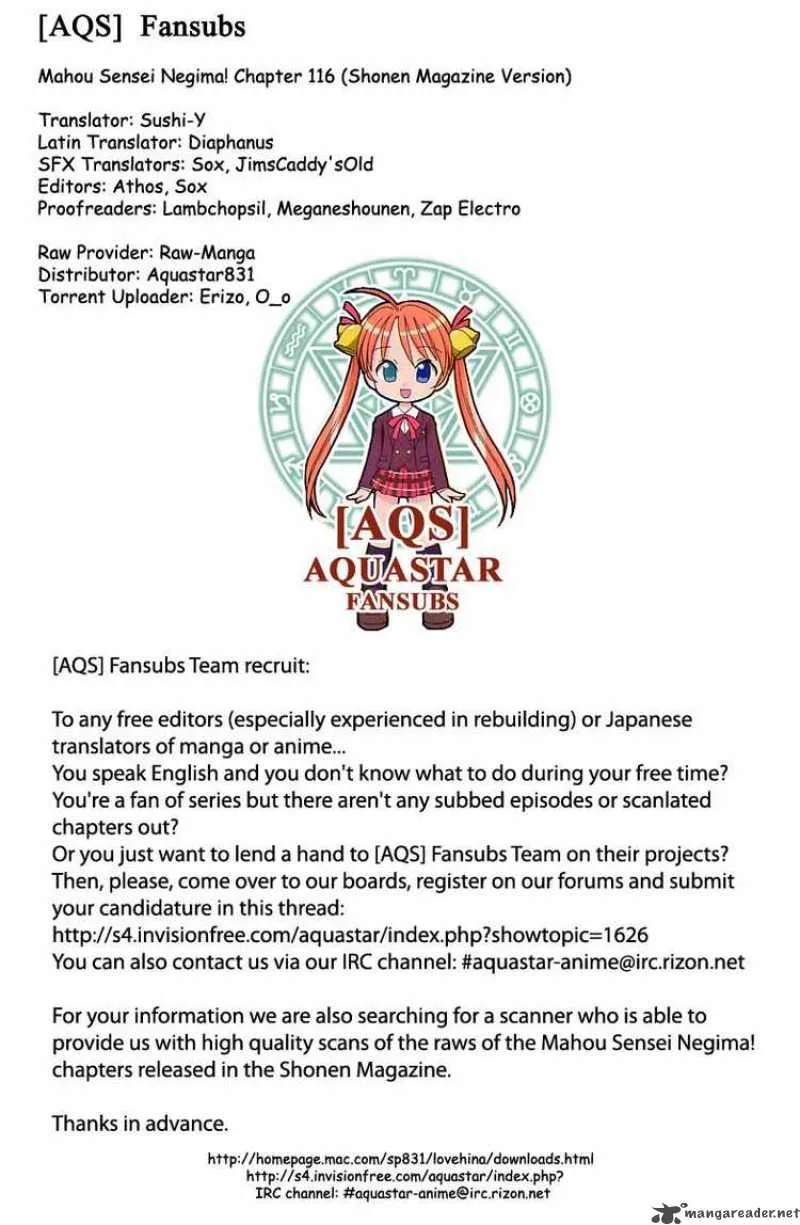 Mahou Sensei Negima! Chapter 116 page 18