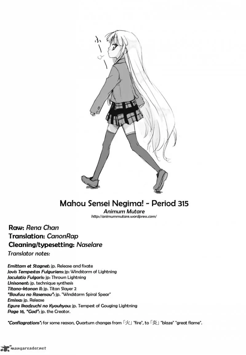 Mahou Sensei Negima! Chapter 315 page 18