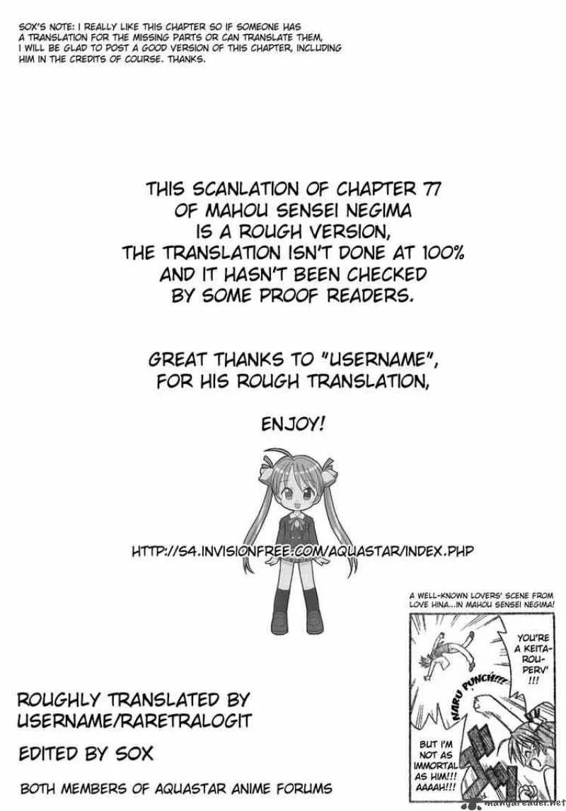 Mahou Sensei Negima! Chapter 77 page 16
