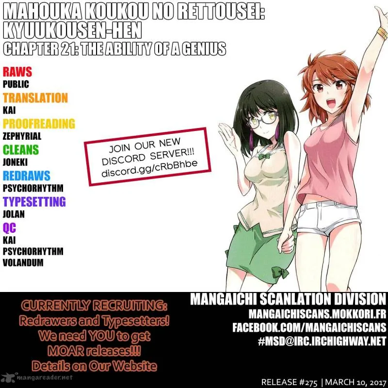 Mahouka Koukou no Rettousei - Kyuukousen-hen Chapter 21 page 1