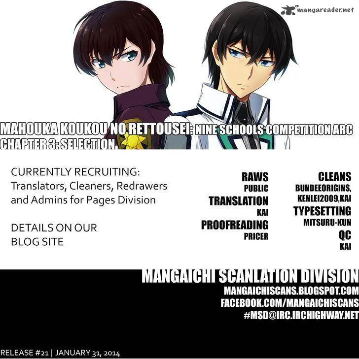 Mahouka Koukou no Rettousei - Kyuukousen-hen Chapter 3 page 1