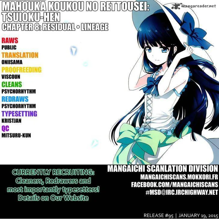 Mahouka Koukou no Rettousei - Tsuioku Hen Chapter 8 page 1