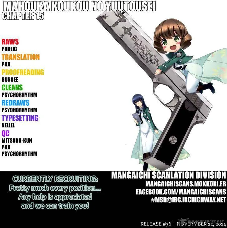 Mahouka Koukou no Yuutousei Chapter 15 page 1