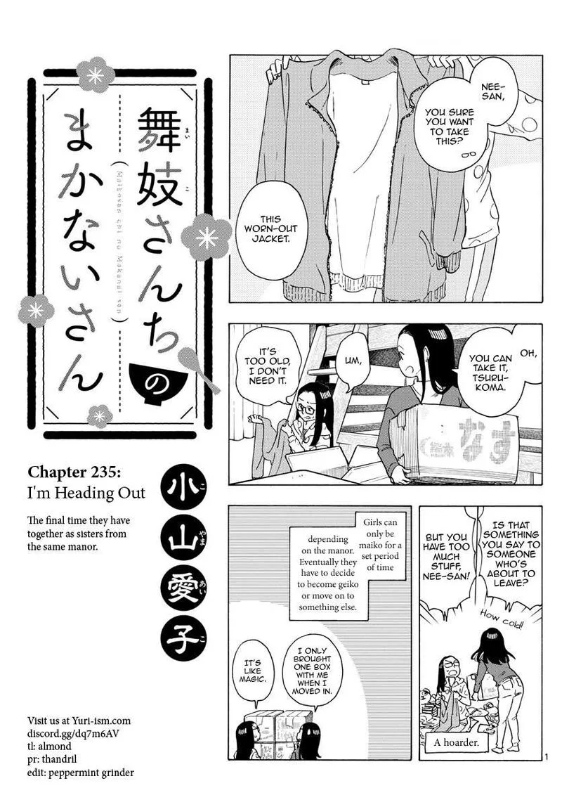 Maiko-san Chi no Makanai-san Chapter 235 page 1
