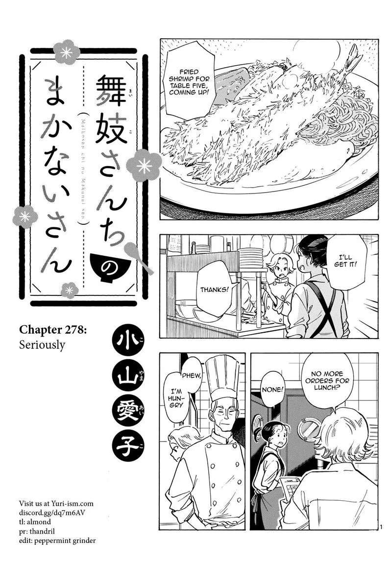 Maiko-san Chi no Makanai-san Chapter 278 page 1