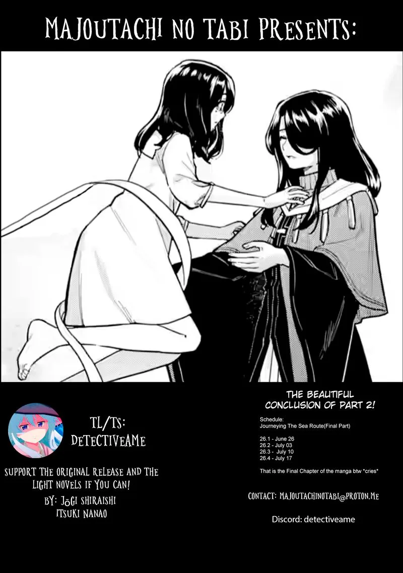 Majo no Tabitabi Chapter 25.4 page 1