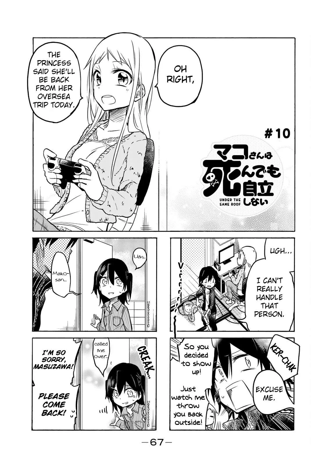Mako-san Wa Shindemo Jiritsu Shinai Chapter 10 page 1