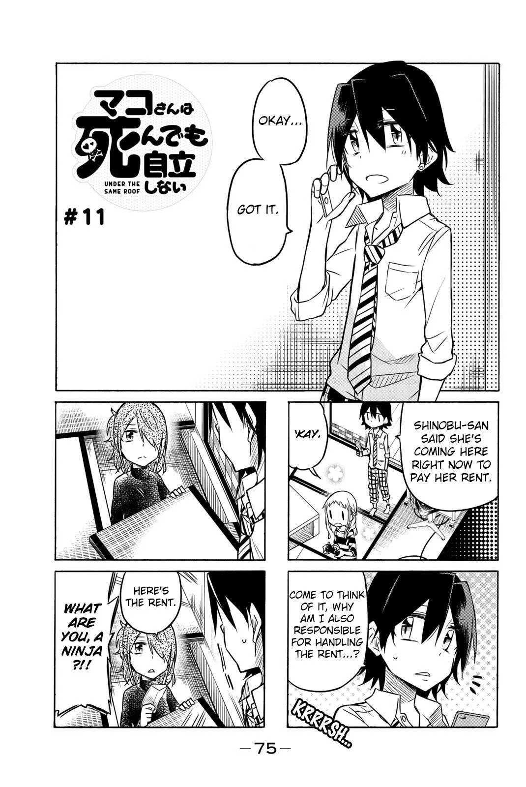 Mako-san Wa Shindemo Jiritsu Shinai Chapter 11 page 1