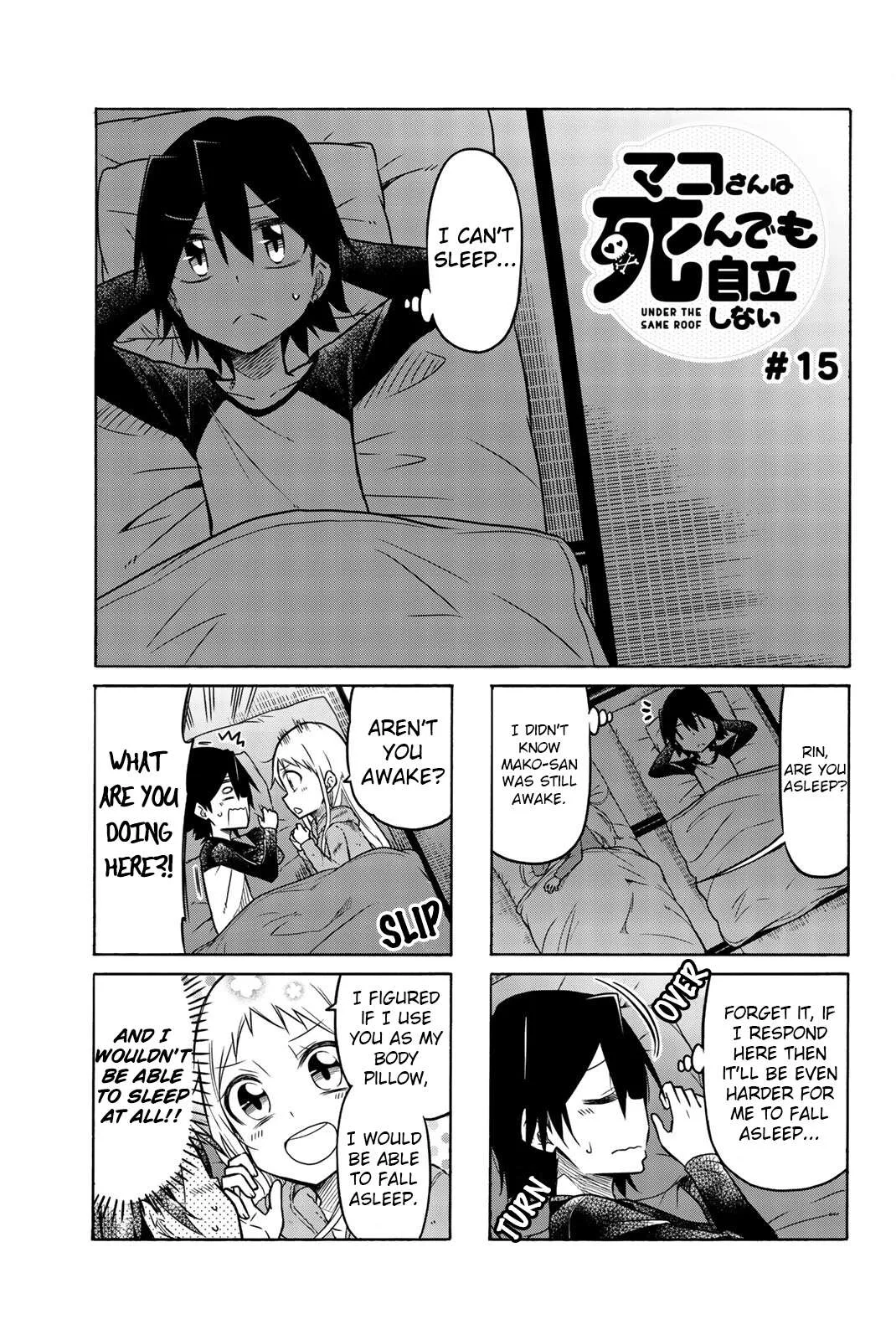 Mako-san Wa Shindemo Jiritsu Shinai Chapter 15 page 1