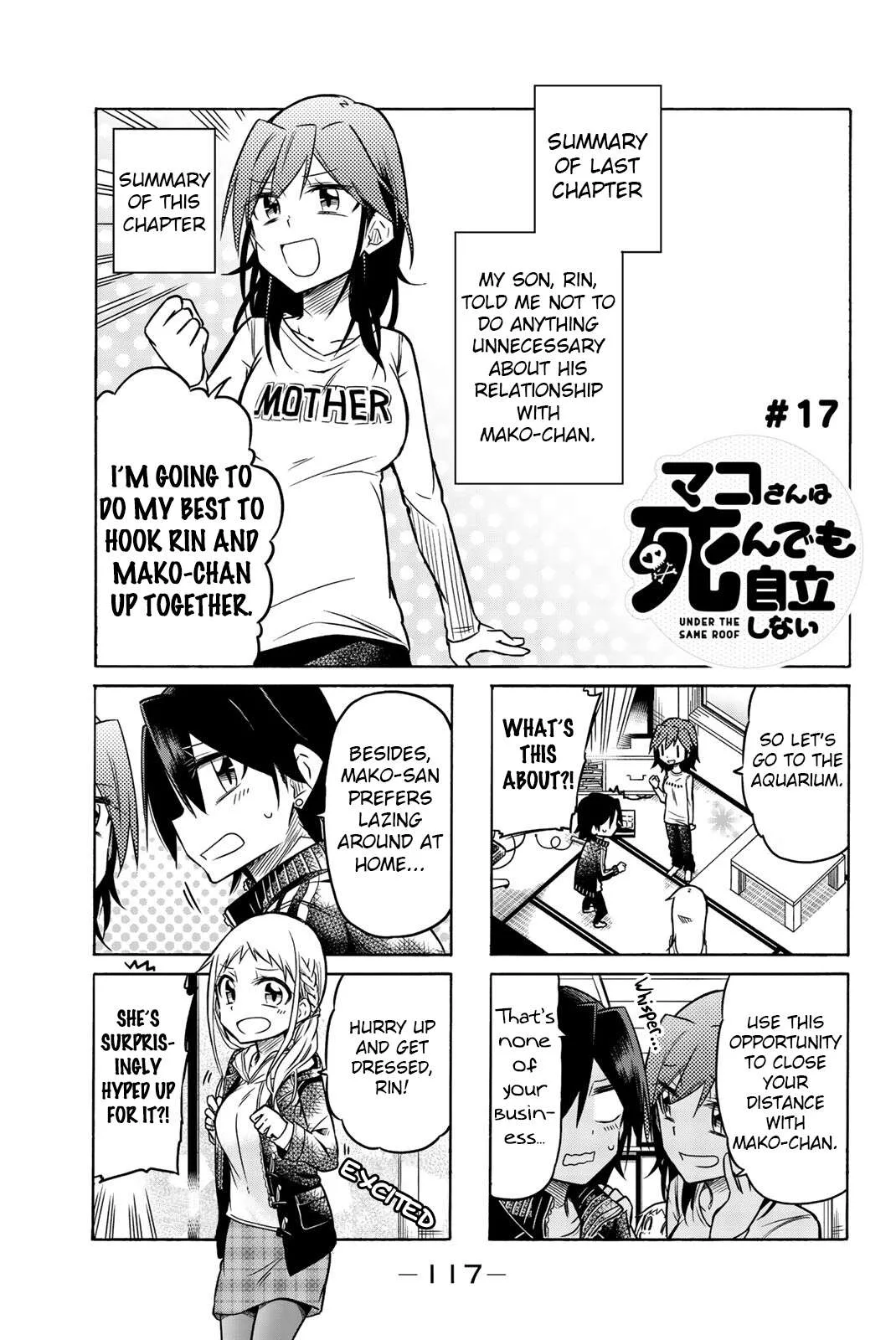 Mako-san Wa Shindemo Jiritsu Shinai Chapter 17 page 1