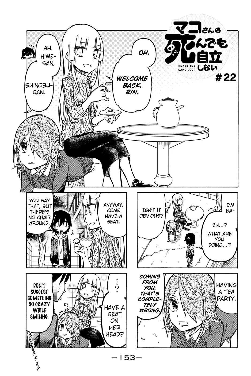 Mako-san Wa Shindemo Jiritsu Shinai Chapter 22 page 1