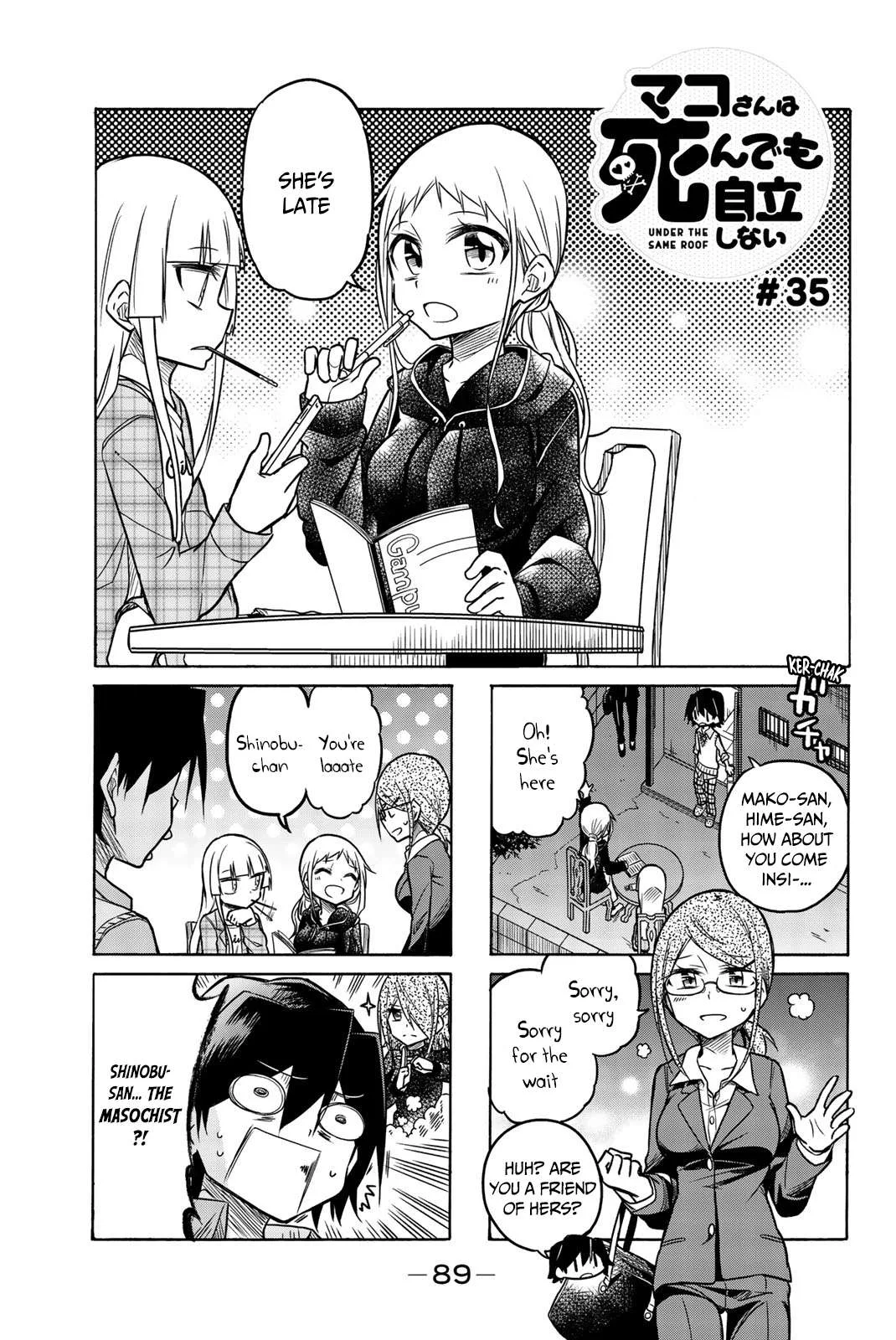Mako-san Wa Shindemo Jiritsu Shinai Chapter 35 page 2